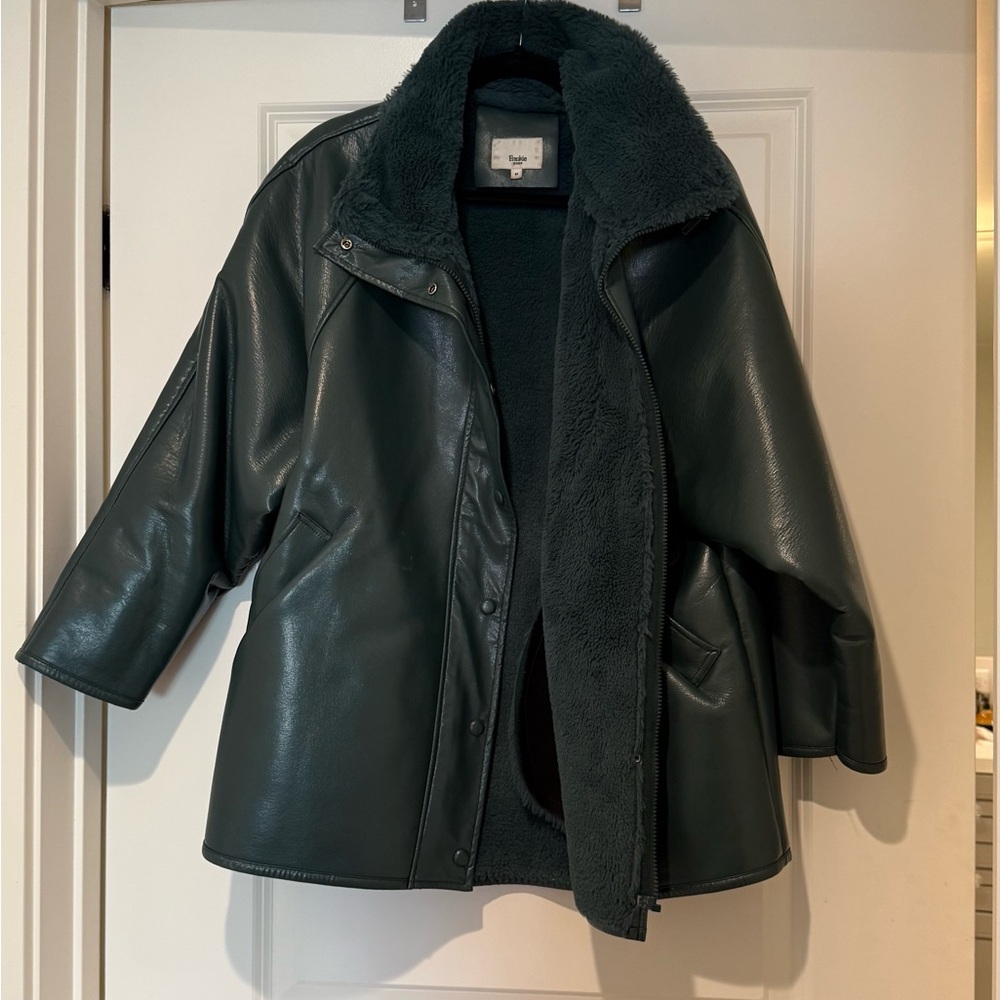 Frankie Shop Dark Green Teddy Jacket